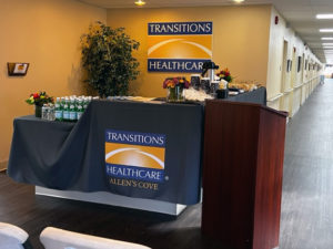Setup3 300x225 - Transitions Healthcare Allens Cove Hosts February 3rd Ribbon-Cutting Event