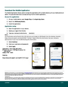 UKG Download the Mobile Application pdf 232x300 - UKG Download the Mobile Application