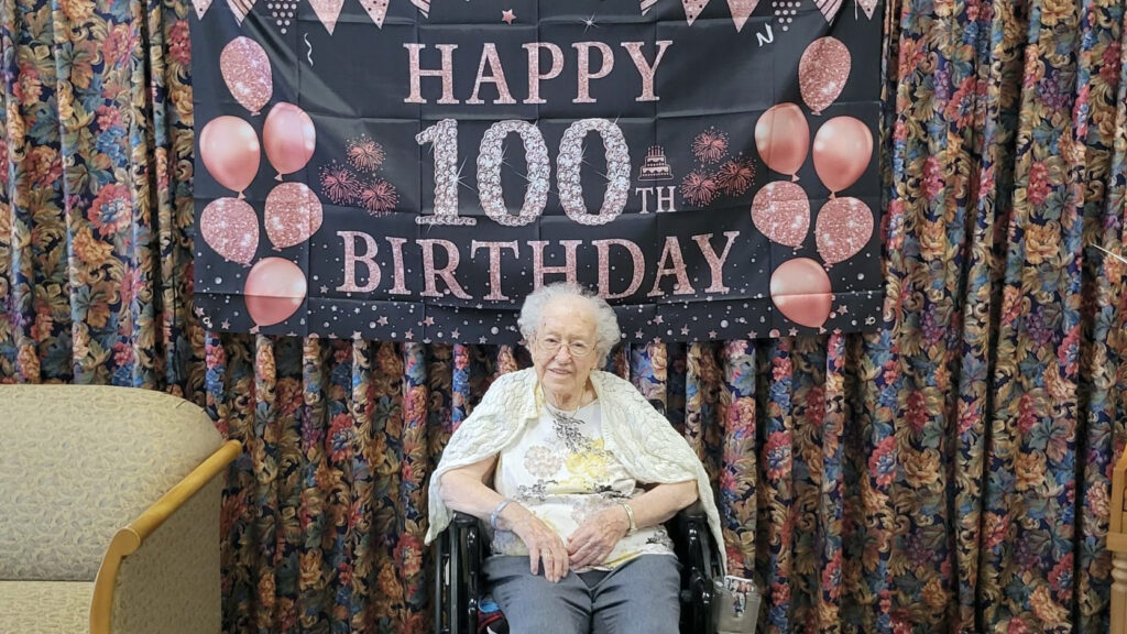 Gloria100 2 1024x576 - Gloria Bauerline's Remarkable 100th Birthday Celebration at Transitions Healthcare Gettysburg
